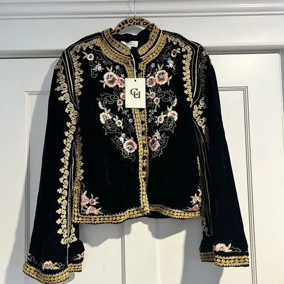 Chasing Unicorns Dark Horse Silk Velvet Jacket - NWT - XL - Picture 7 of 14